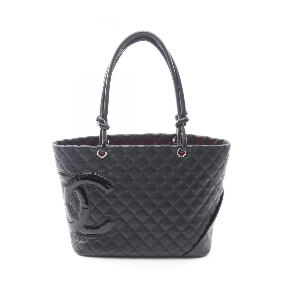 Chanel Cambon Tote Bag Leather Black